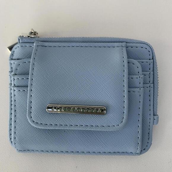 STEVE MADDEN card Holder Wallet Blue - Picture 1 of 9